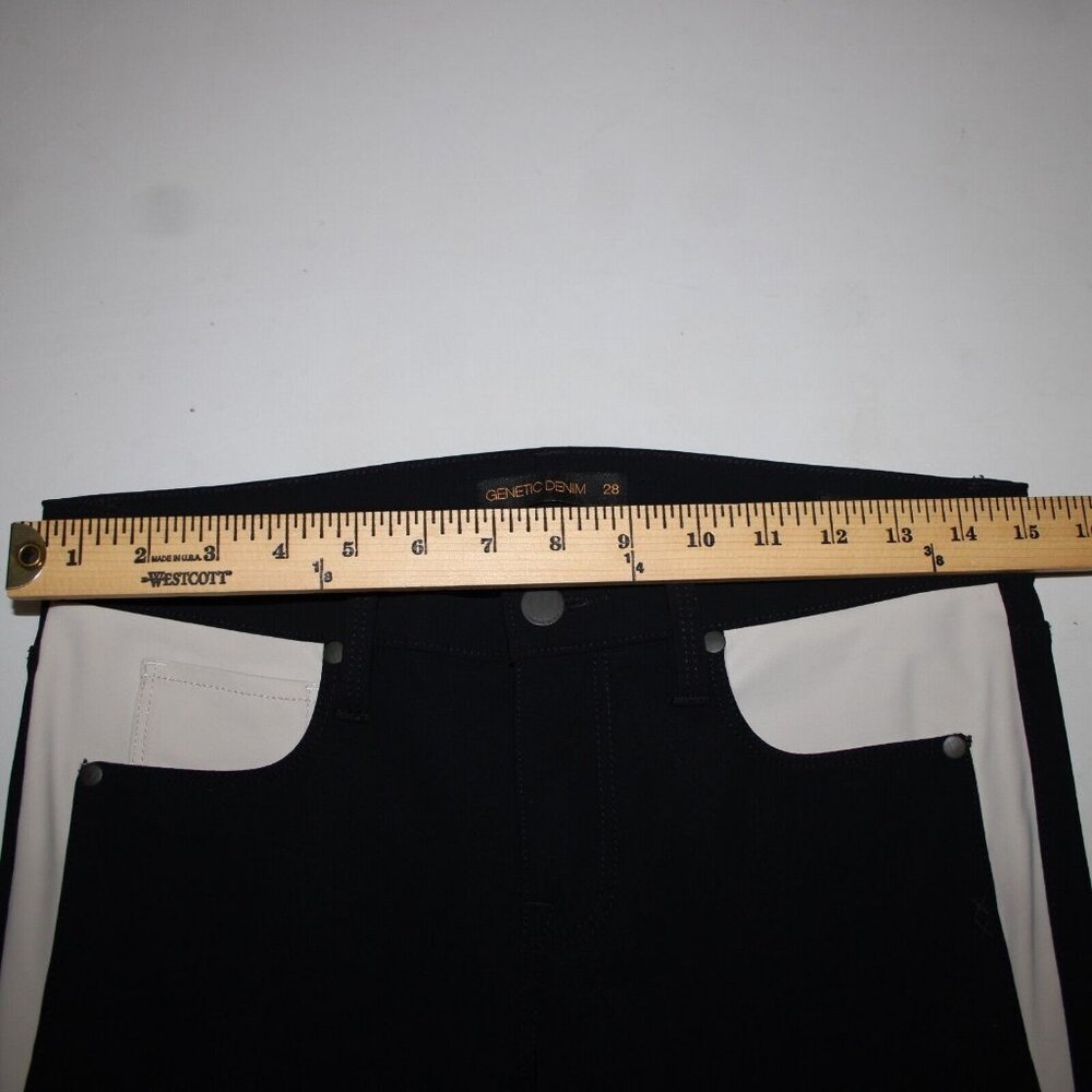 Genetic Denim The Ava Sz 28 x 31 Black Tan Pocket Stretch Poly Nylon Skinny Pant - Picture 13 of 16